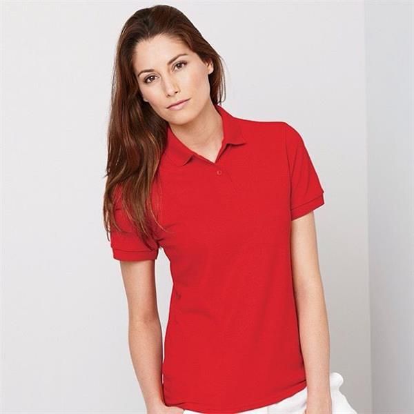 women cotton pique polo shirt